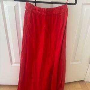 Madewell red maxi skirt